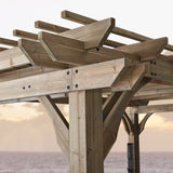 14x10 Somerville Pergola - Barnwood Stain angle 5