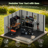 Patiowell 10x10 FT Plastic Storage Shed with Skylight & Windows & Lock angle 6