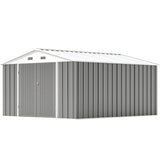 Patiowell 10x12 Metal Shed with Vents, Gray angle 1