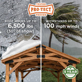 12x10 Arlington Gazebo with Electric - Lt Brown angle 5