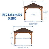 12x12 Barrington Gazebo angle 6