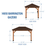 14x10 Barrington Gazebo angle 3