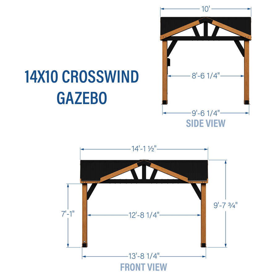 14x10 Crosswind Gazebo detail view