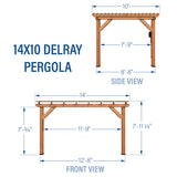 14x10 Delray Pergola angle 2