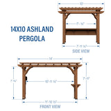 14x10 Ashland Pergola angle 2