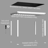 14x10 Windham Modern Steel Pergola With Sail Shade Soft Canopy angle 12