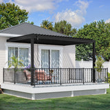 14x10 Evanston Wall Mounted Louvered Pergola angle 1