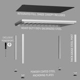 14x12 Windham Modern Steel Pergola With Sail Shade Soft Canopy angle 12
