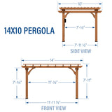 14x10 Beaumont Pergola angle 4