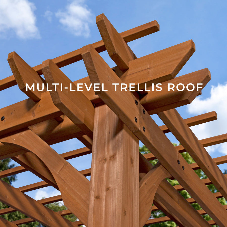 14x10 Beaumont Pergola detail view