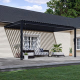 18x10 Evanston Wall Mounted Louvered Pergola angle 1