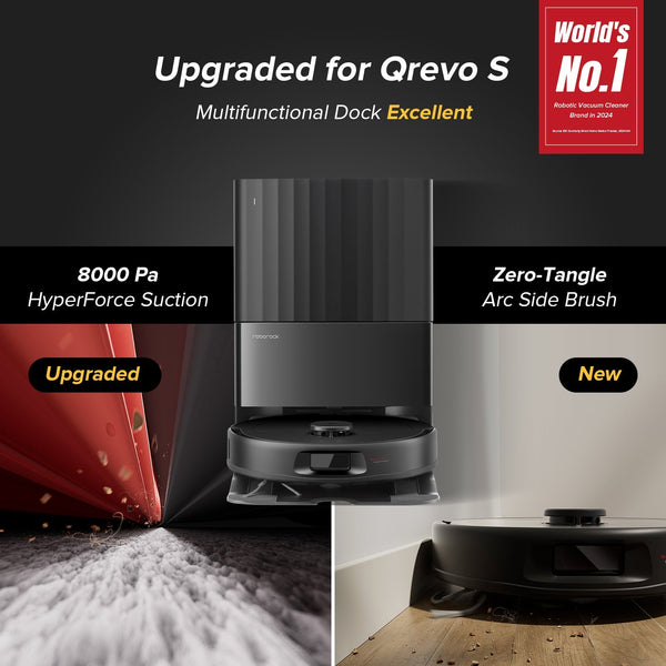 Roborock QV 35A Robot Vacuum with Multifunctional Dock (Upgraded from Qrevo S) View 2 - Noxmow Official Hardware