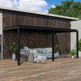 20x10 Evanston Wall Mounted Louvered Pergola angle 1