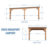 20x12 Kingsport Carport angle 2