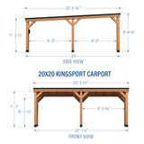 20x20 Kingsport Carport angle 1