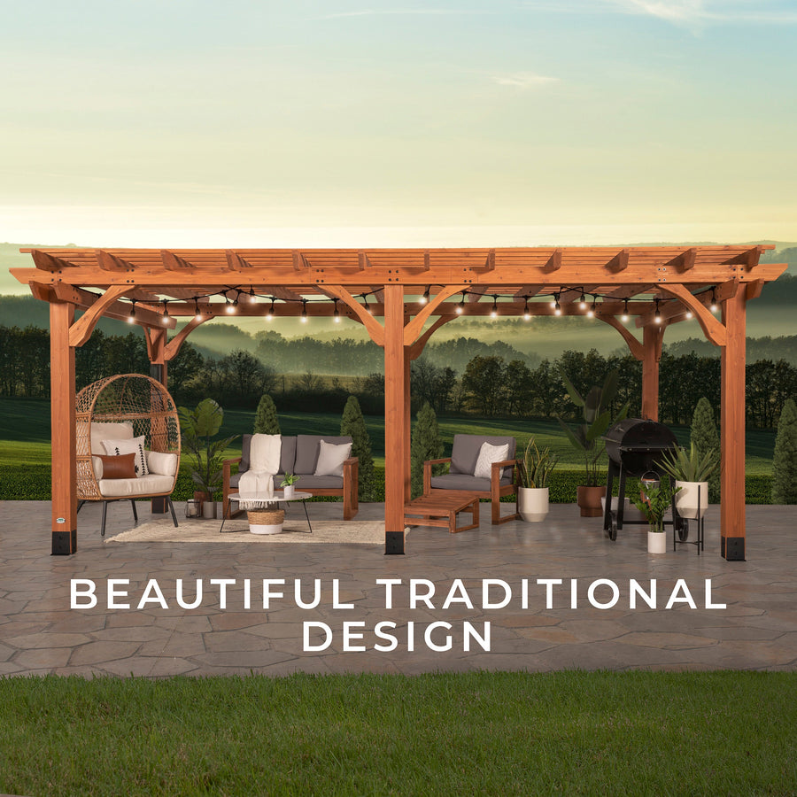 20x12 Beaumont Pergola detail view