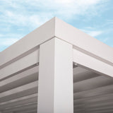 14x10 Windham Modern Steel Pergola With Sail Shade Soft Canopy angle 8