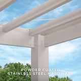 14x12 Windham Modern Steel Pergola With Sail Shade Soft Canopy angle 7