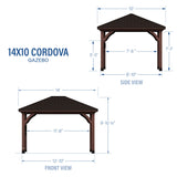 14x10 Cordova-Dark Brown angle 3