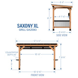 Saxony XL Grill Gazebo angle 2
