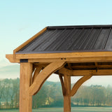 12x10 Arlington Gazebo with Electric - Lt Brown angle 7