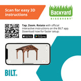 12x12 Arlington Gazebo with Electric - Lt Brown angle 9