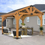 12x12 Arlington Gazebo with Electric - Lt Brown angle 1