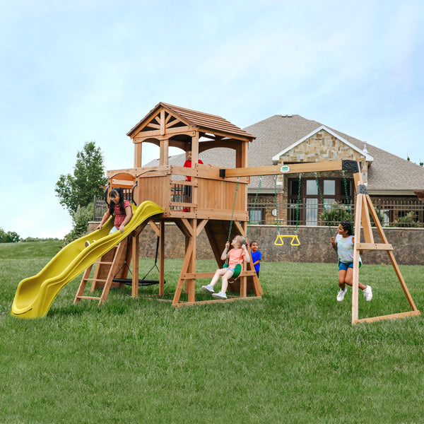 Sterling Point Swing Set View 2 - Noxmow Official Hardware