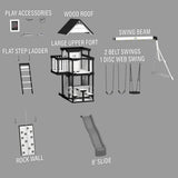Canyon Creek Swing Set – White angle 14