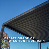 16x10 Sarasota Steel Louvered Pergola angle 7