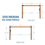 12x10 Brendan Sail Shade Pergola angle 5