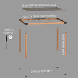 12x10 Brendan Sail Shade Pergola angle 14