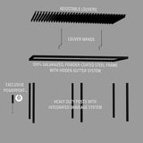 20x10 Sarasota Steel Louvered Pergola angle 13