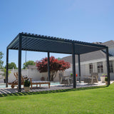 20x10 Sarasota Steel Louvered Pergola angle 1
