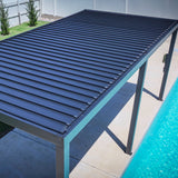 20x10 Sarasota Steel Louvered Pergola angle 11