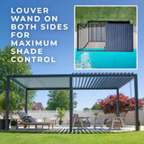 20x10 Sarasota Steel Louvered Pergola angle 6
