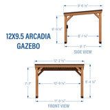 12x9.5 Arcadia Gazebo angle 4