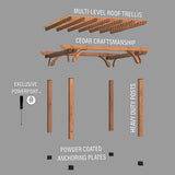 12x12 Beaumont Pergola angle 10