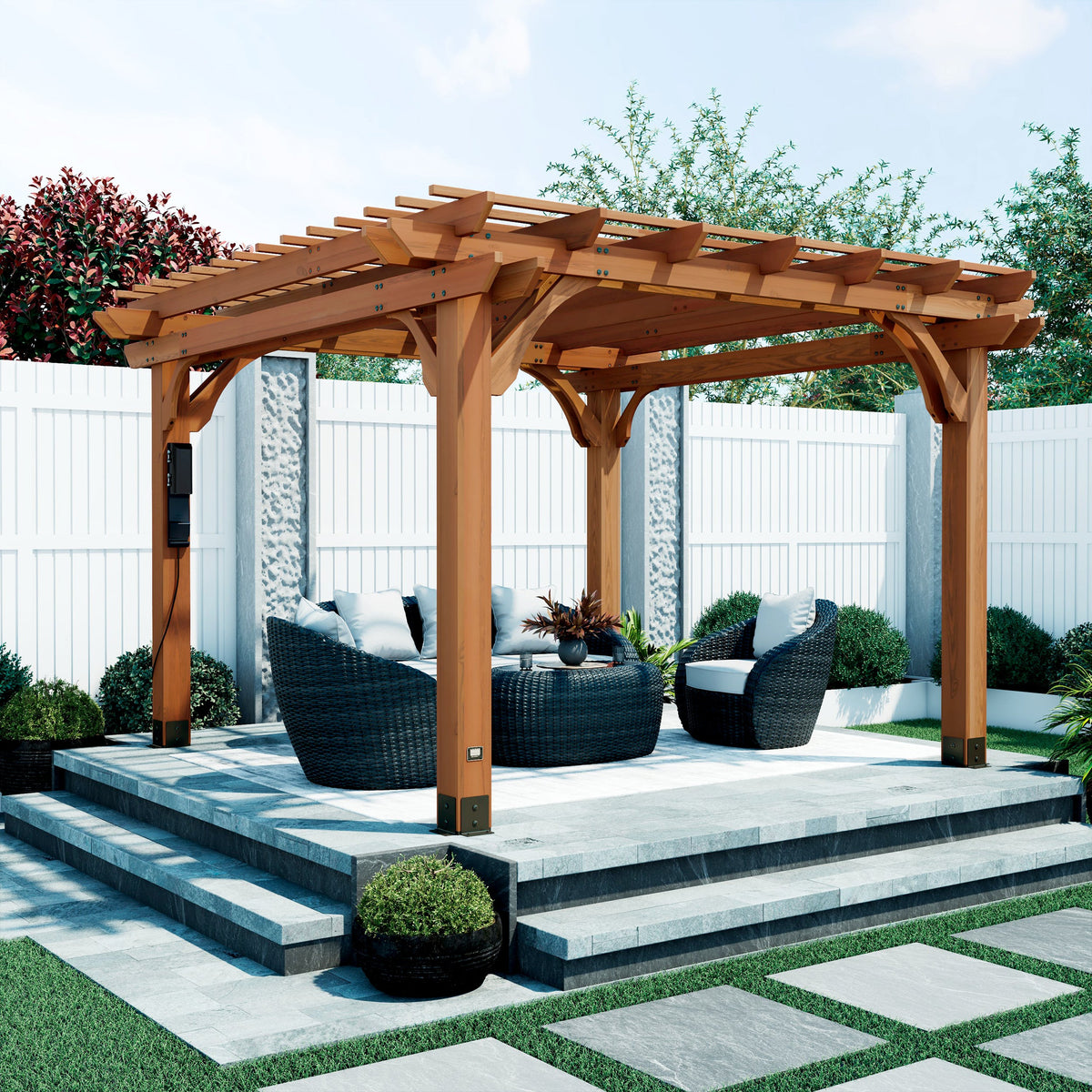 12x12 Beaumont Pergola - Noxmow Official Hardware