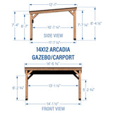 14x12 Arcadia Gazebo angle 2