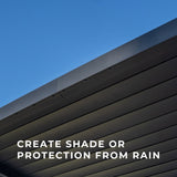 16x10 Evanston Wall Mounted Louvered Pergola angle 6
