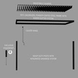 16x10 Evanston Wall Mounted Louvered Pergola angle 12