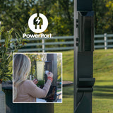 18x10 Sarasota Steel Louvered Pergola angle 4