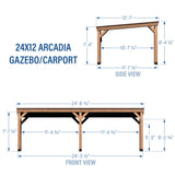 24x12 Arcadia Gazebo angle 3