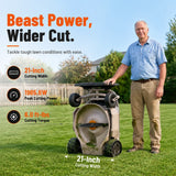 Mowrator S1 21" Leaf & Lawn 2WD 45% Slope (24°) Remote Control Mower angle 3