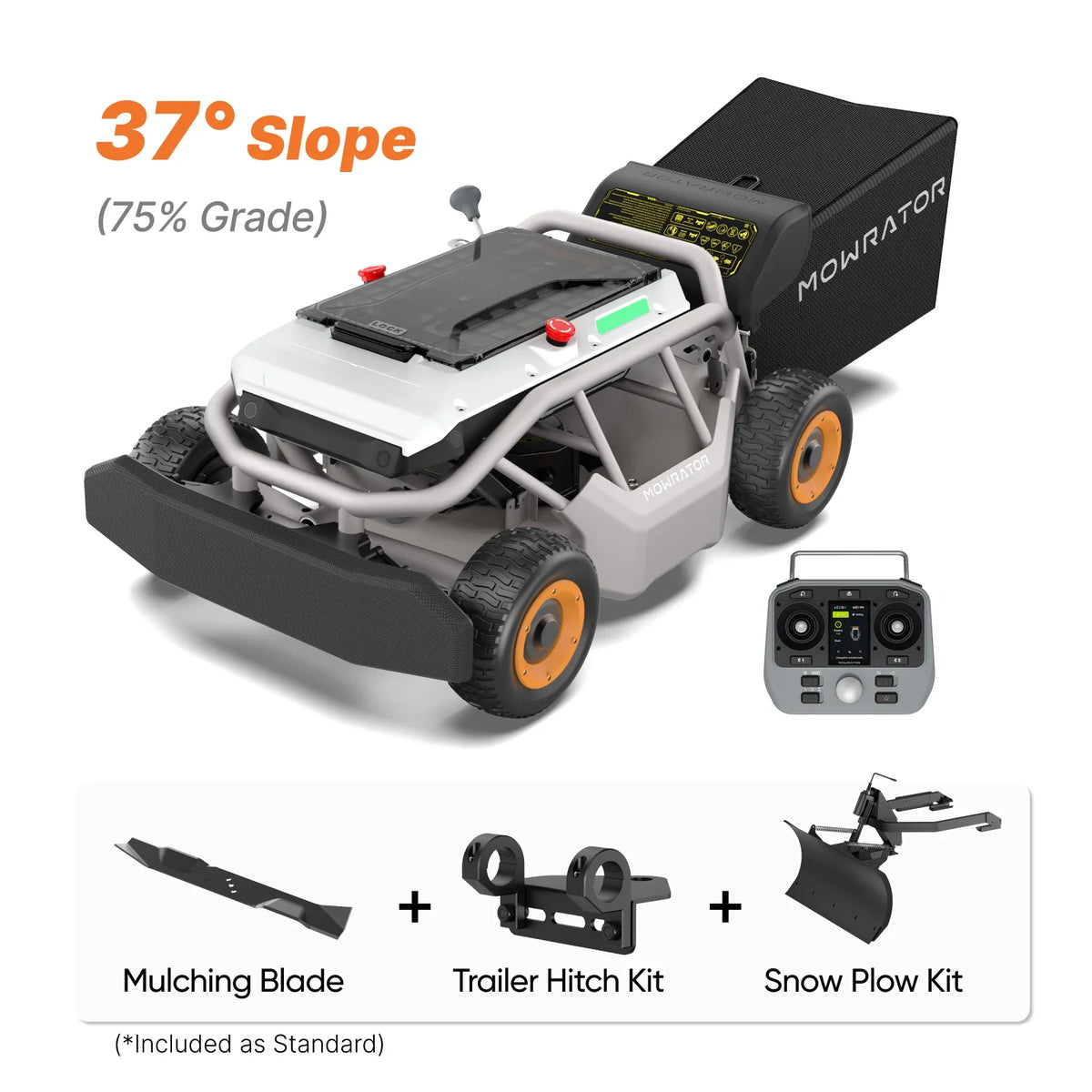 All-Season 37° (75% Grade) Slope Bundle with S1 4WD 18Ah - Noxmow Official Hardware