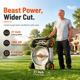 Mowrator S1 21" Leaf & Lawn 4WD 75% Slope (37°) Remote Control Mower angle 4
