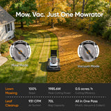 Mowrator S1 21" Leaf & Lawn 4WD 119% Slope (50°) Remote Control Mower Grip Tread Tire Edition angle 3