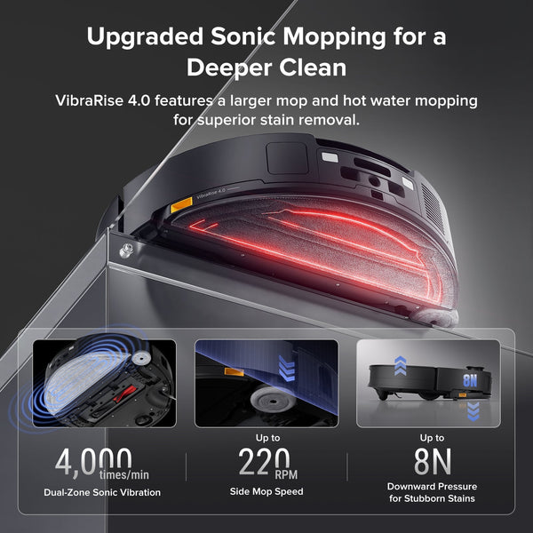 Roborock Saros 10 Robot Vacuum with Dual Anti-tangle System (Upgraded from S8 MaxV Ultra) View 2 - Noxmow Official Hardware