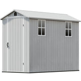 Patiowell Fit-it 4x8 Plastic Storage with Floor, Gray angle 1